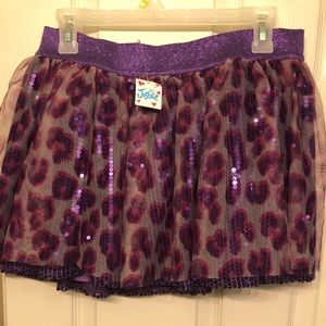 Purple leopard print skort